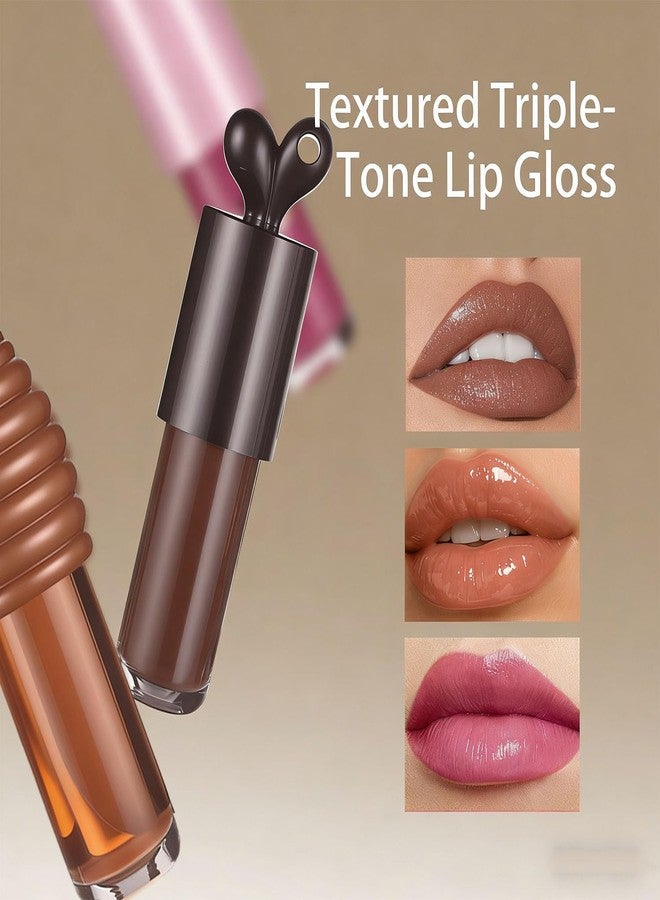 Baorder 3PCS Cute Hydrating Bunny Lip Gloss and Honey Lip Oil,Long Lasting Moisturizing and Nourishing Glitter Liquid Lipstick Set,Key Chain Glossy Honey Lip Stain,High Shine,Lip Care Makeup for Girls - Image 2